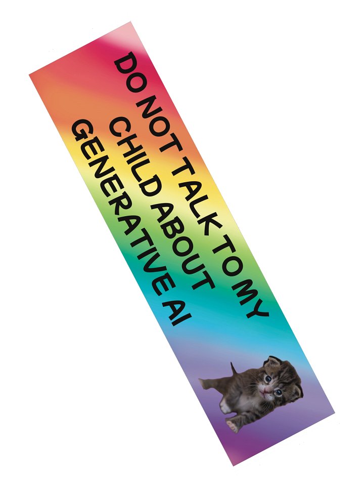 Do Not Talk to My Child About Generative AI Bumper Sticker product image (2)