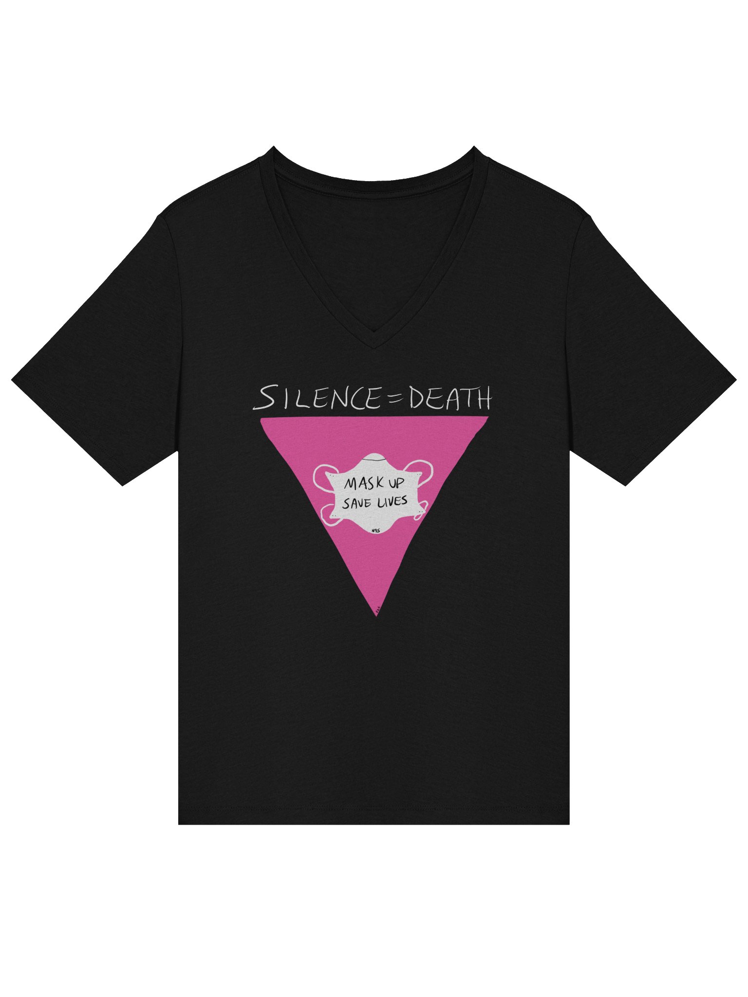 Silence=Death v-neck tee product image (11)