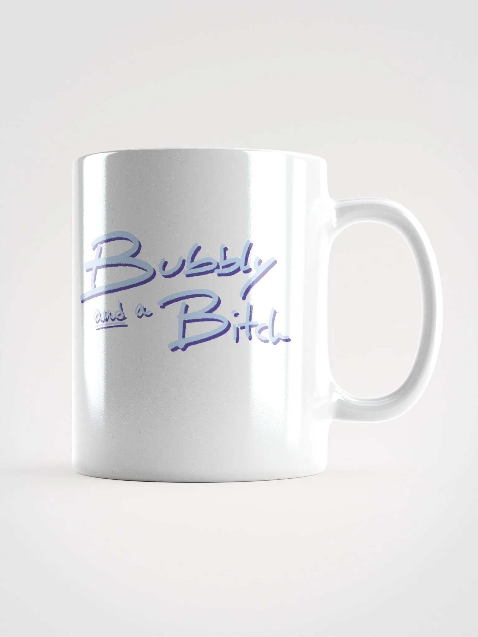 Bubbly and a B*tch (blue and purple shadow design) mug product image (2)