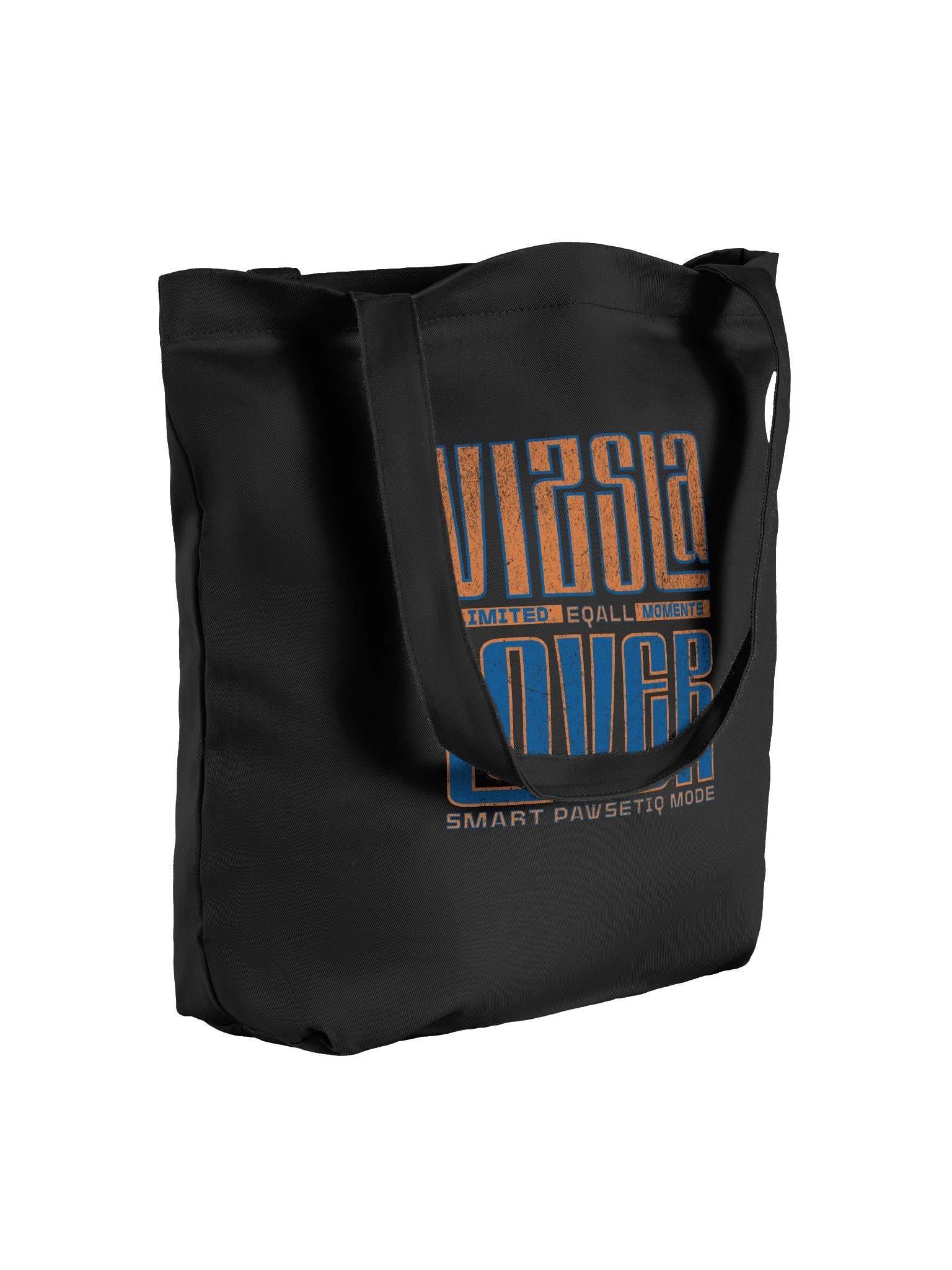 V Lover VIZSLATIQ Vibes PAWSETIQ 100% Organic ECO Tote_EQALL® Essentials_Orange / Blue product image (2)