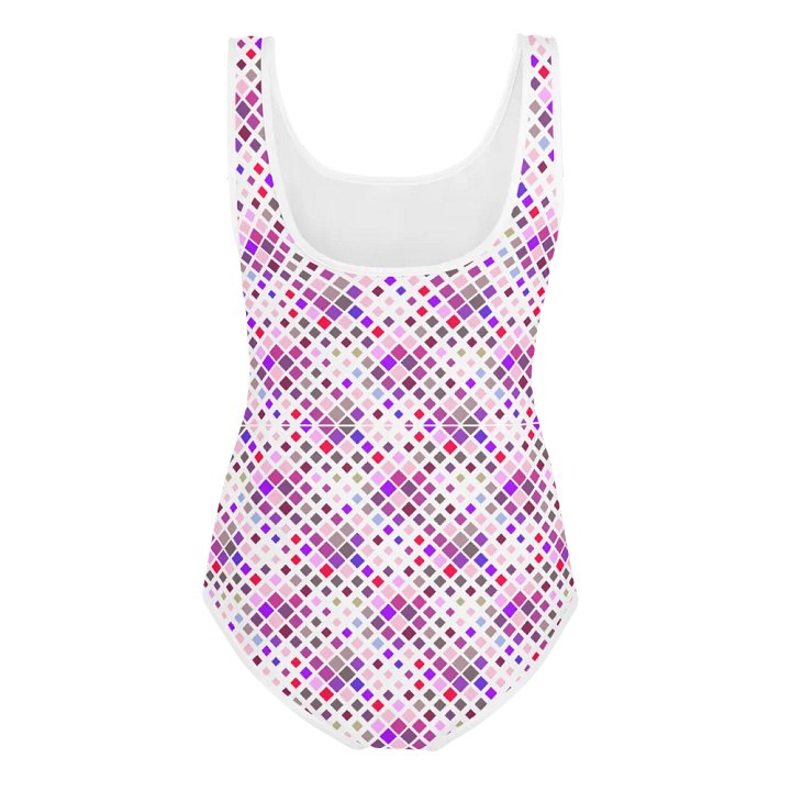 Colorful Square Patterns Youth Swimsuit - Ver 2 product image (2)