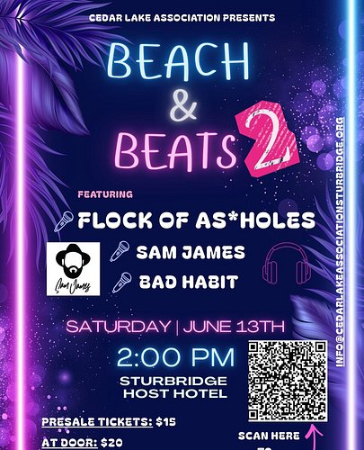 The Cedar Lake Association is excited to bring some fun and music back to the Oxhead Tavern with Beach & Beats 2.⁠
⁠
This yea...