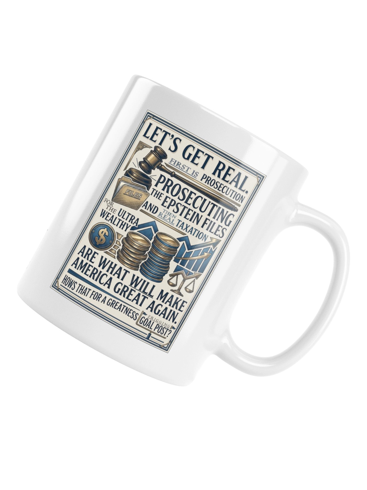 High quality ceramic mug says: "Let's Get Real. " product image (16)