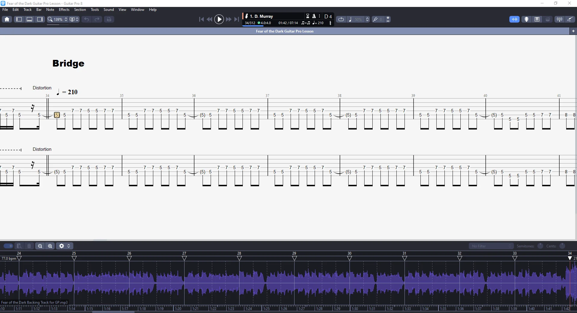 Fear of the Dark | PDF Tab + Guitar Pro | Iron Maiden product image (3)