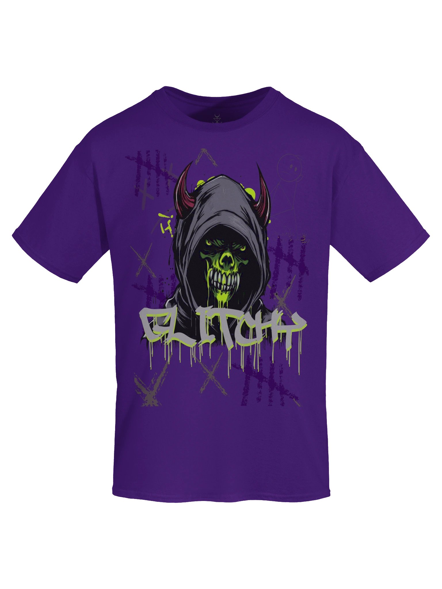 Neon Hooded Skull Graffiti Tee product image (5)