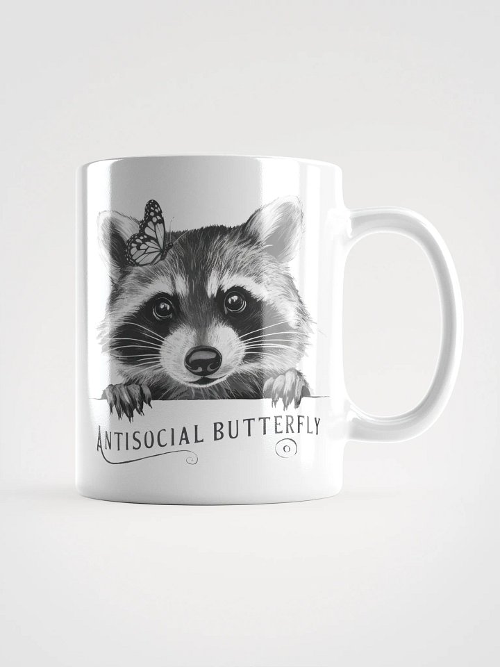 Antisocial Butterfly Raccoon Mug product image (1)