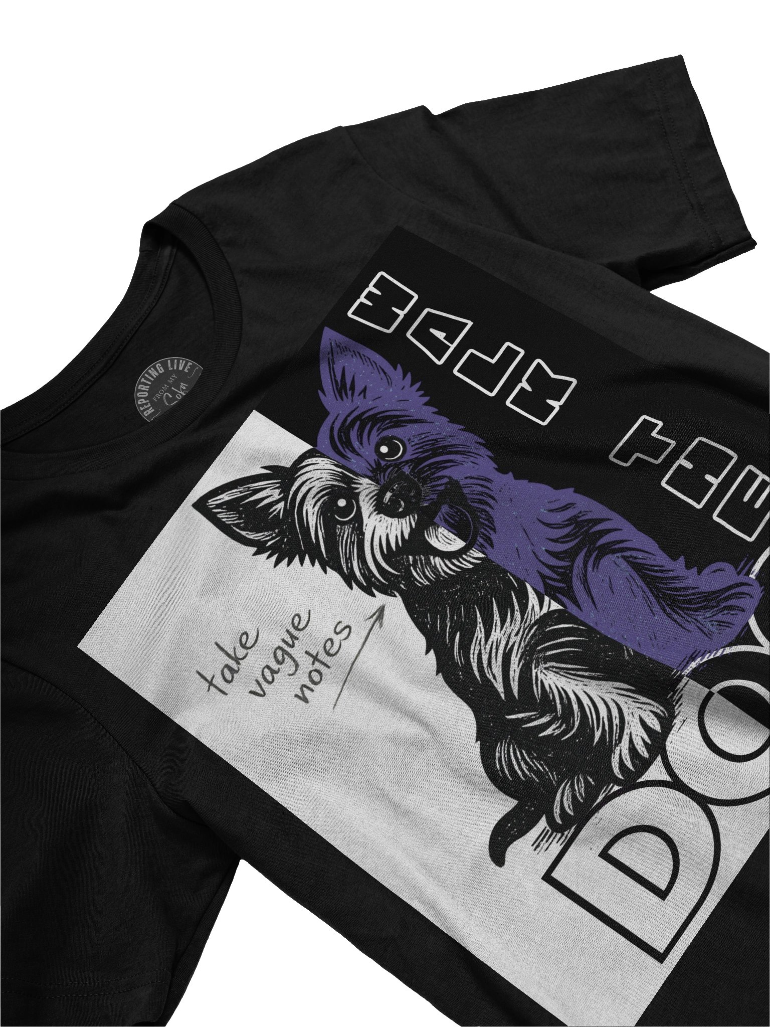Walk the Dog Linocut Style T-Shirt product image (4)