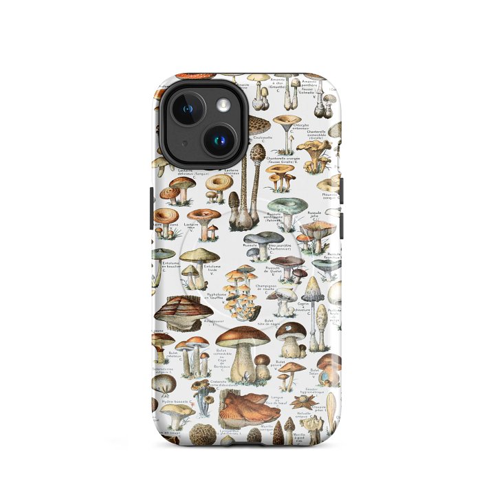 Mycological Marvels iPhone® MagSafe® Tough Case - Champignons by Adolphe Millot product image (2)