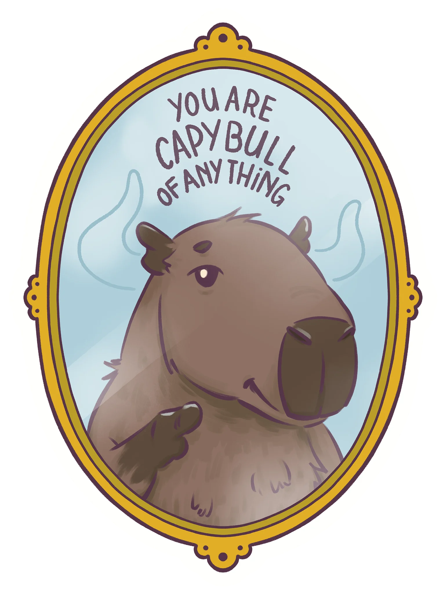 sticker : u r capybull product image (1)