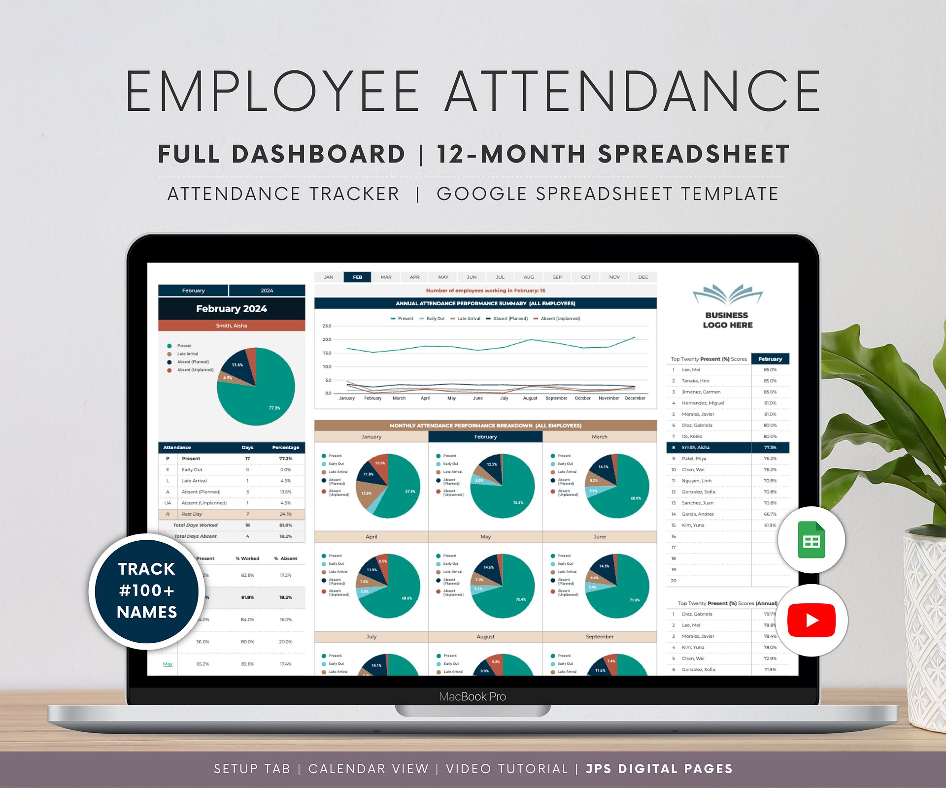 Employee Attendance Tracker & Dashboard product image (1)