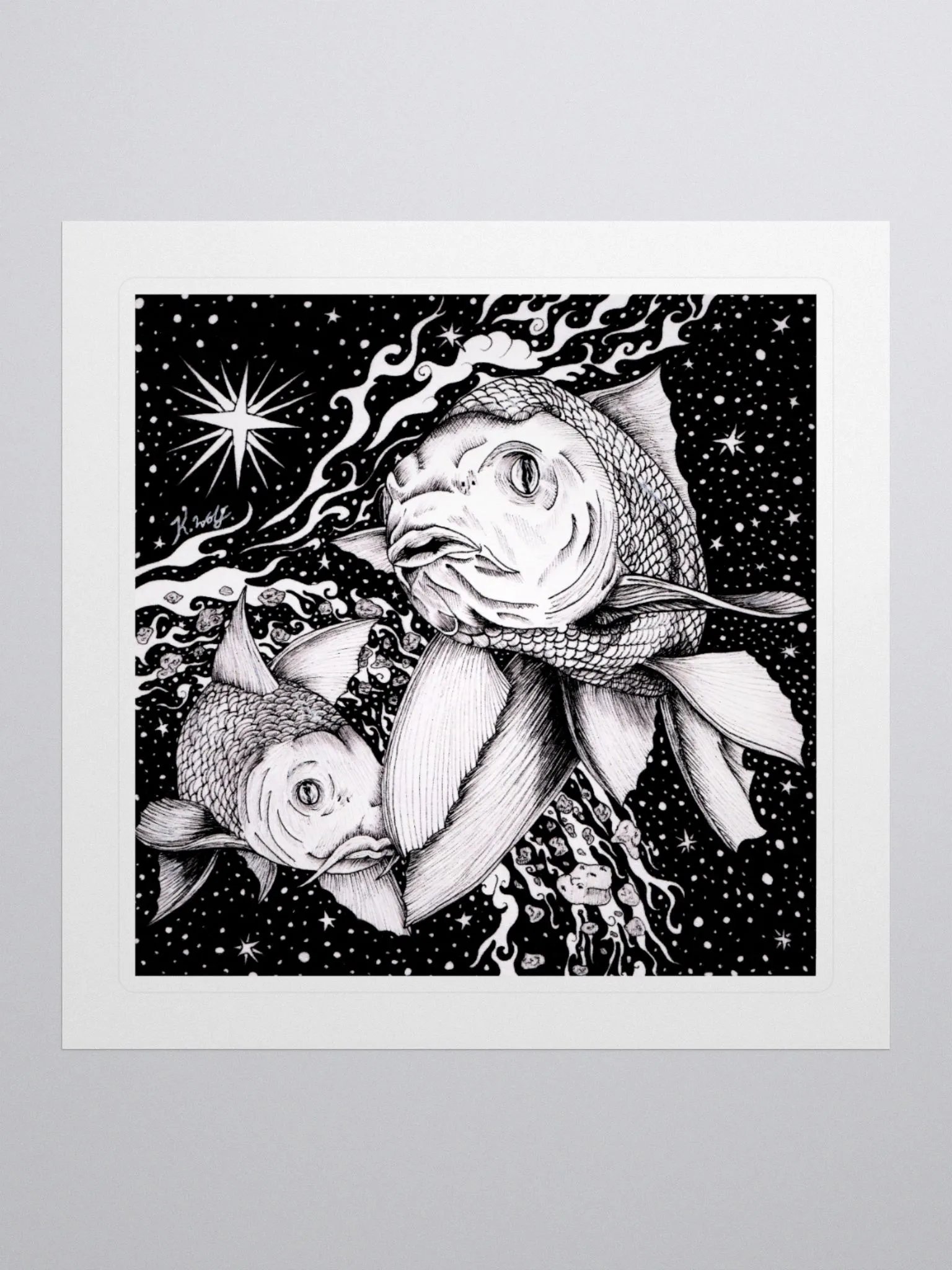 Pisces Zodiac Kiss Cut Stickers product image (1)