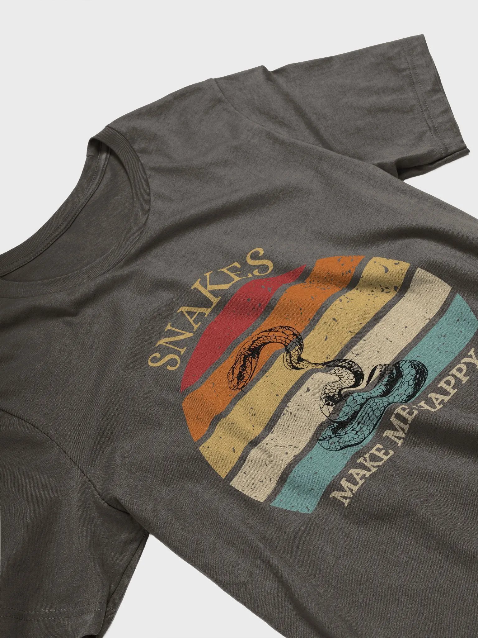 Vintage Snakes Make Me Happy T-shirt product image (3)