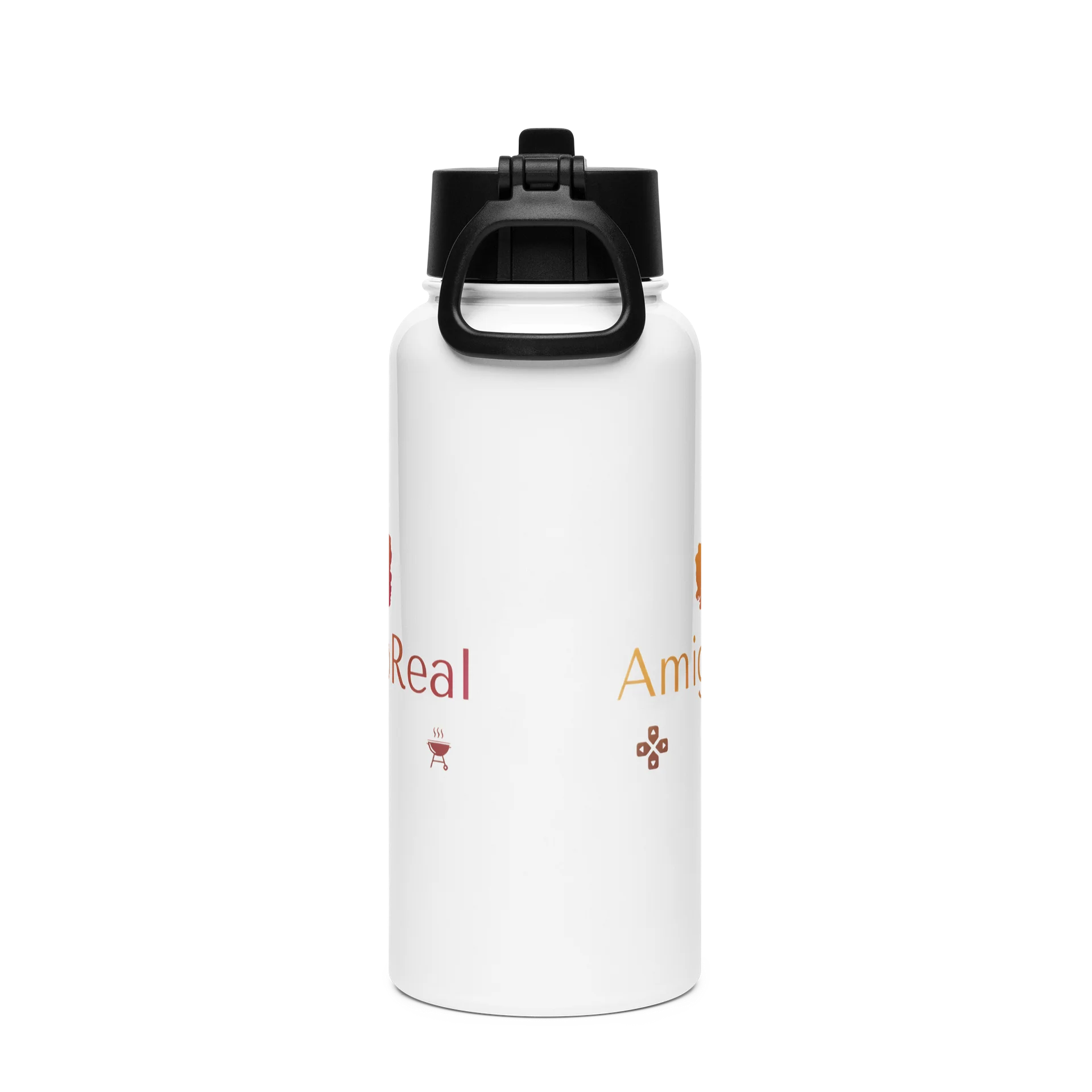 AmigoReal Edelstahl Trinkflasche mit Strohhalm 950 ml product image (2)