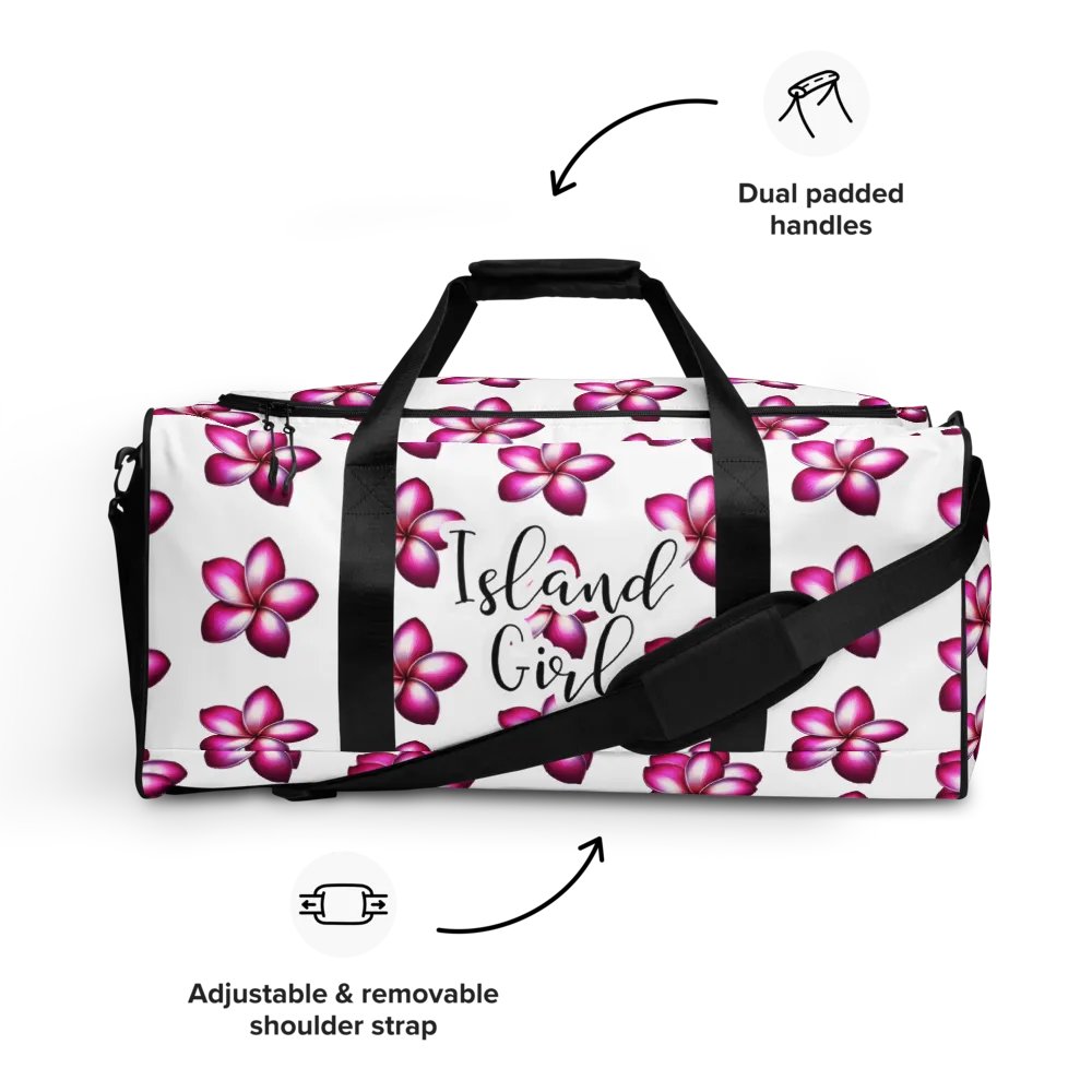 Island Girl Plumeria Duffle Bag - Tropical Bliss for Your Adventures product image (7)