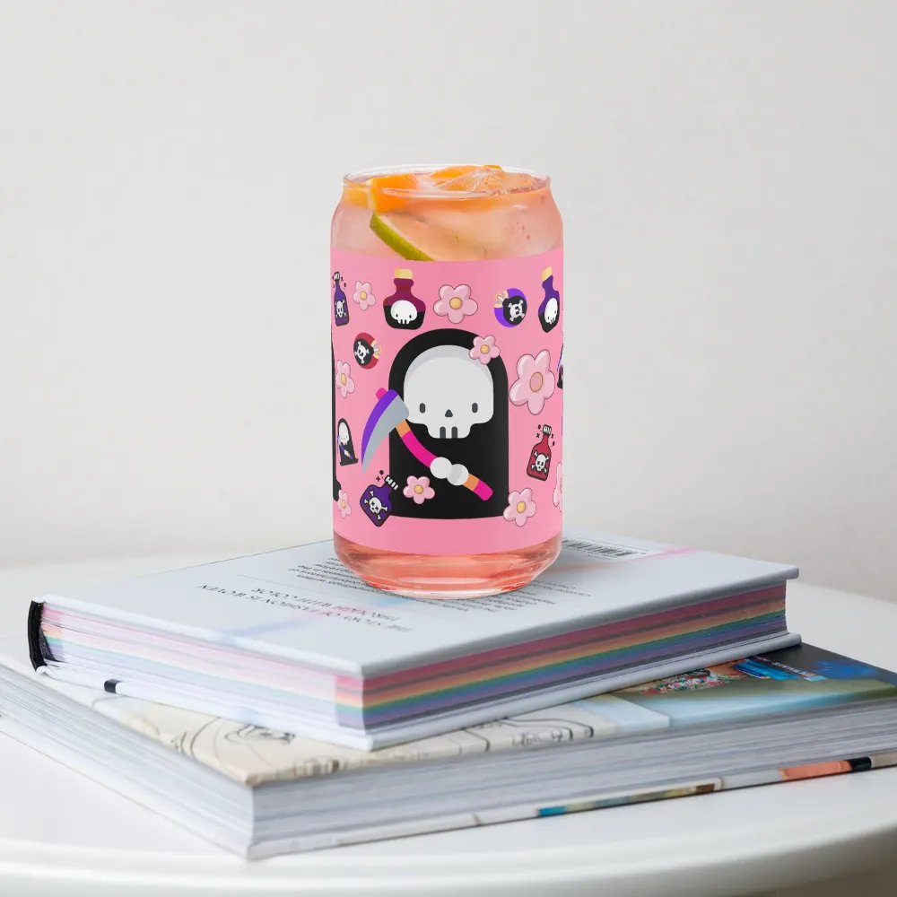 Pink Grim Reaper Glass Tumbler product image (6)