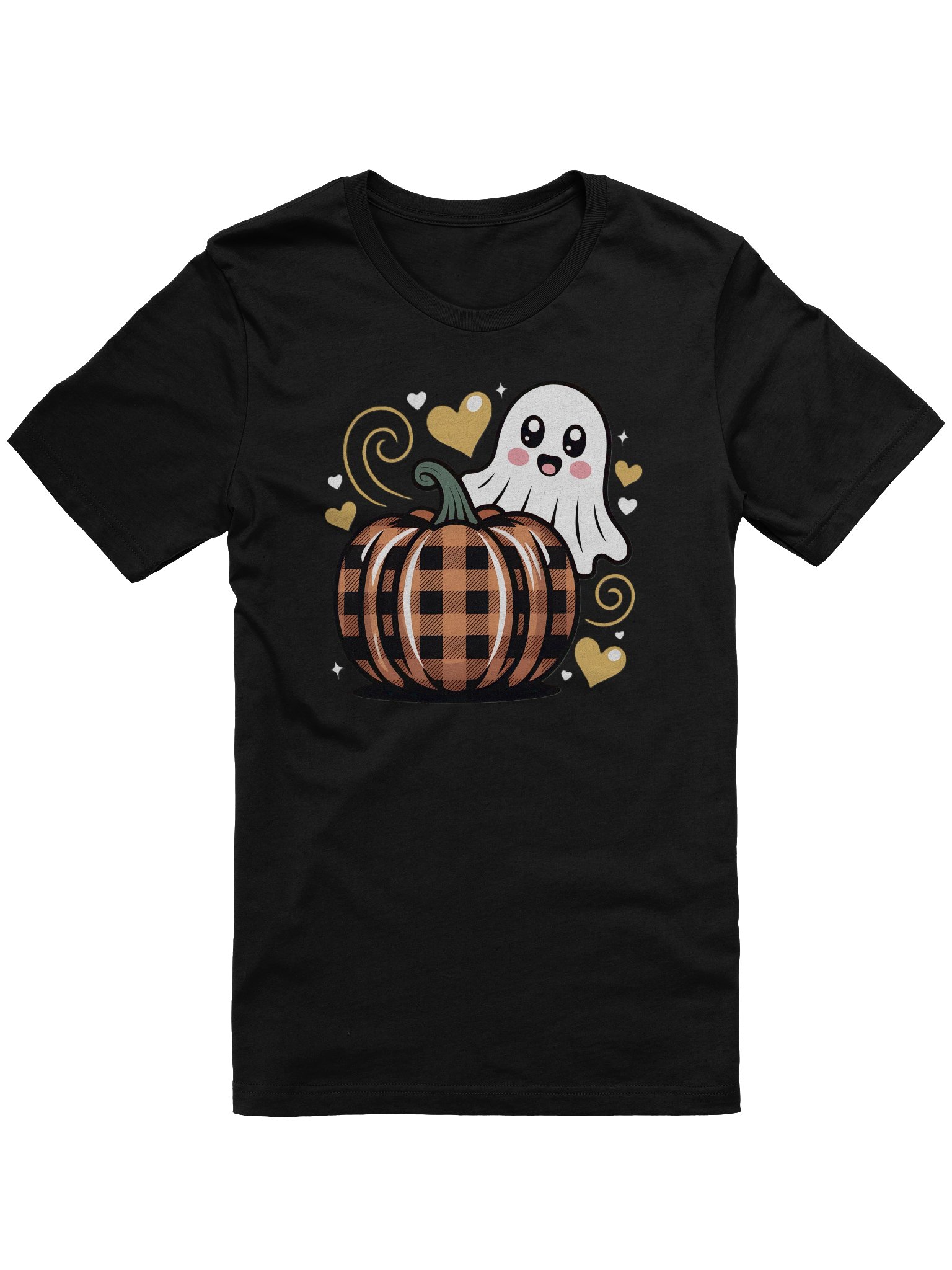 Plaid Pumpkin Ghost T-Shirt product image (2)