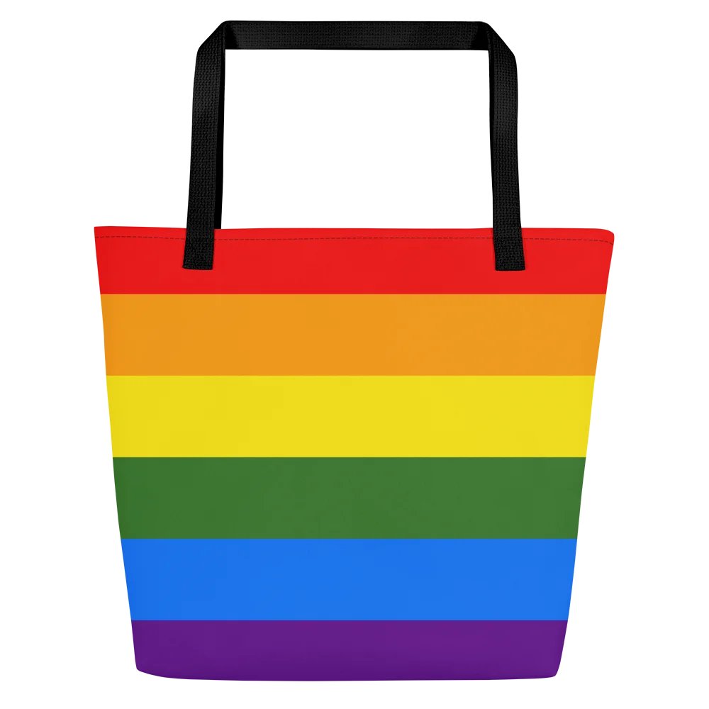 Rainbow Stripes All-Over Tote Bag product image (1)