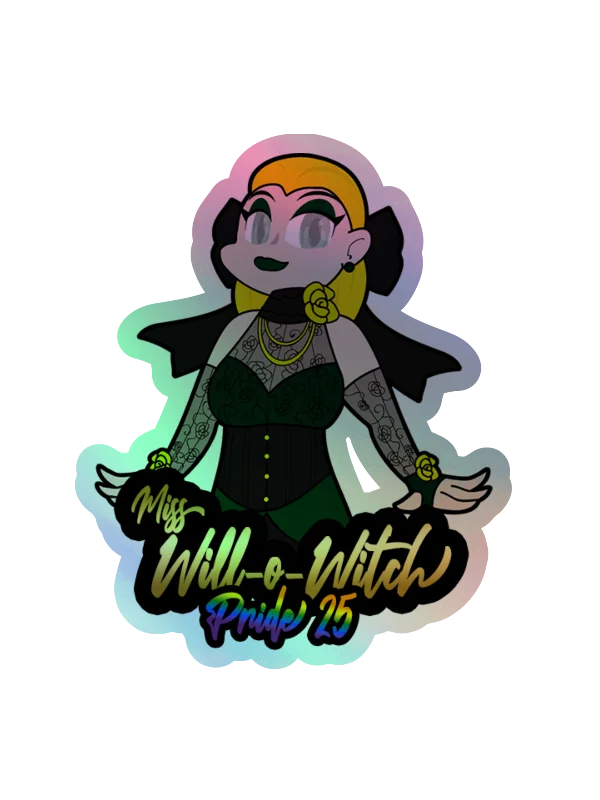 Miss Will-o-Witch Pride 25 Holographic Sticker product image (1)