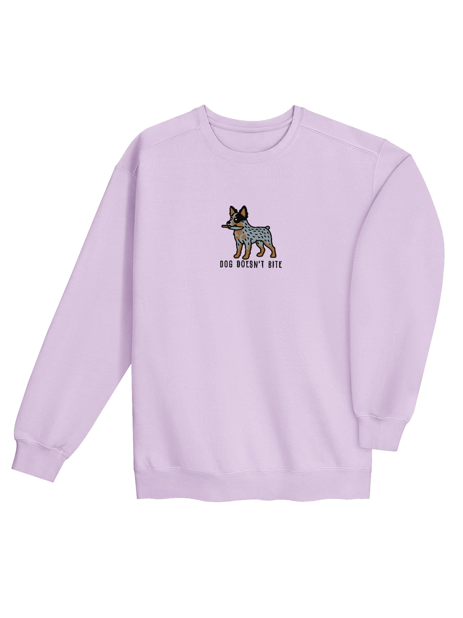 Dog Doesn't Bite Funny Chibi-Style Embroidered Premium Sweatshirt for Australian Cattle Dog(Blue Heeler, Nub Tail) Owners product image (36)