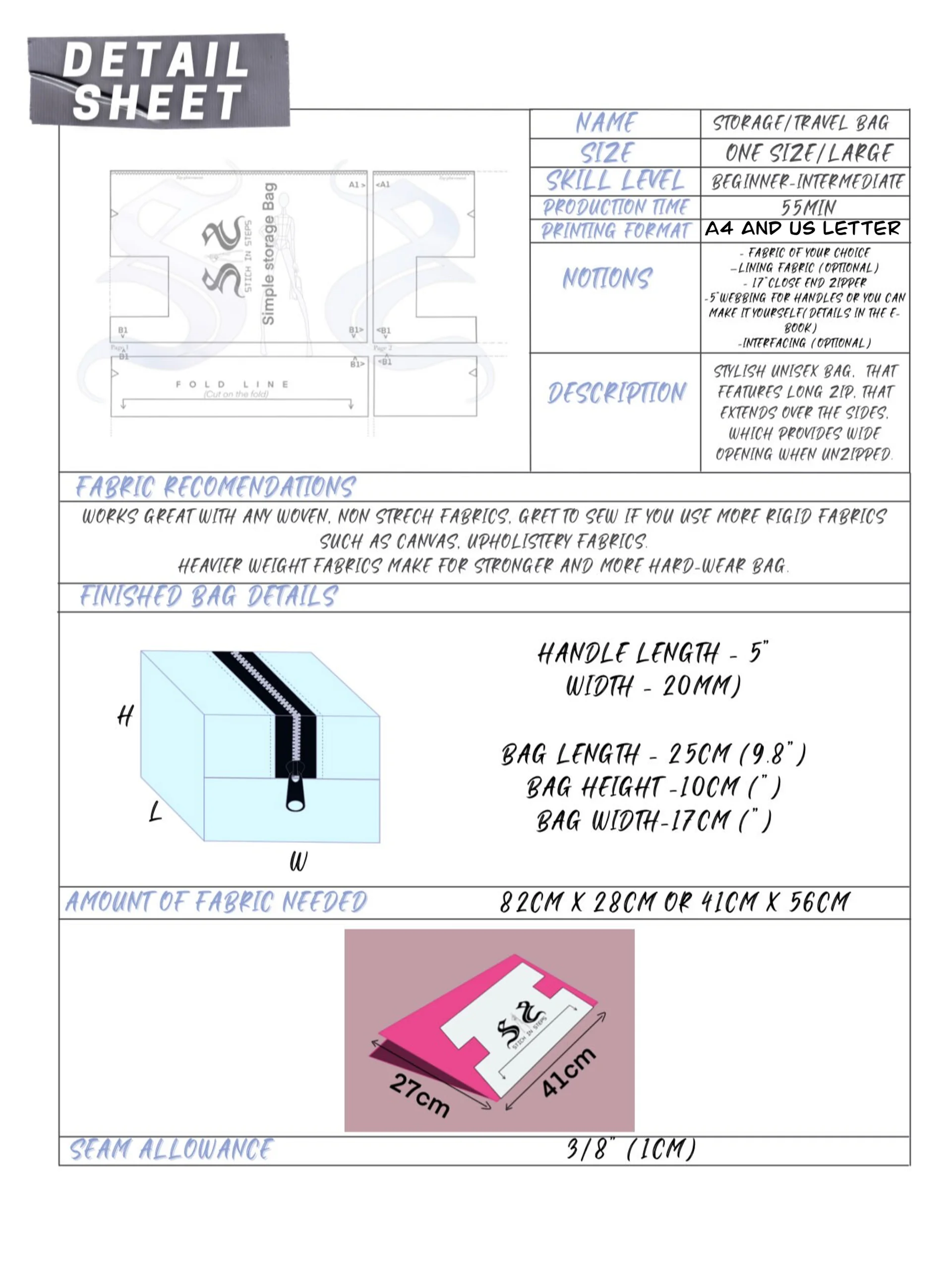 Ultimate Storage Bag - sewing pattern product image (4)