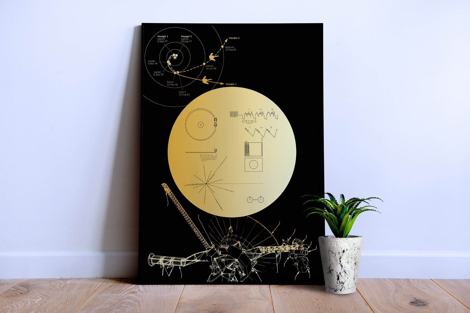 NASA Voyager 1 Golden Record — space poster, science print product image (3)