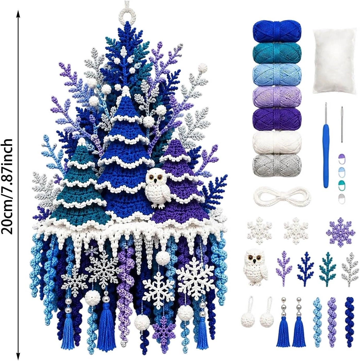 3D DIY Crochet Door Hanger Kit – Handcrafted Seasonal Wall Decor Set for Beginners product image (10)