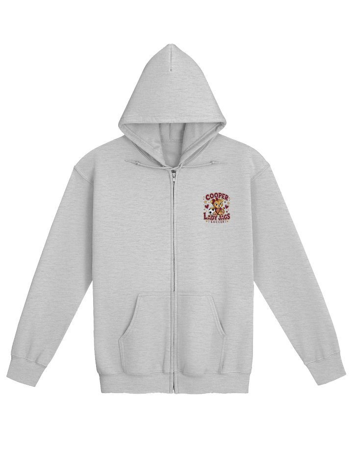 Adult- Cooper Lady Jags Soccer Cartoon Zip Hoodie product image (1)