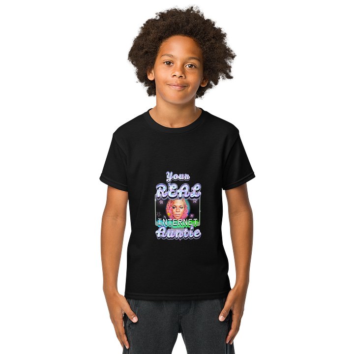 Glowing Youth Sports Tee - Your REAL INTERNET Auntie Edition product image (1)