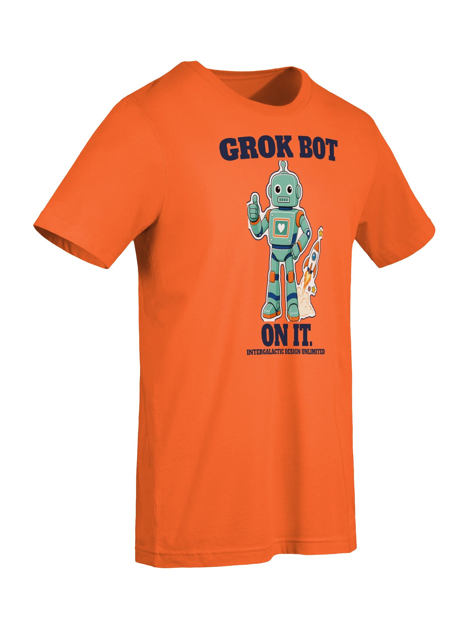 Grok Bot: On It. Retro Robot Tee (Light) product image (7)