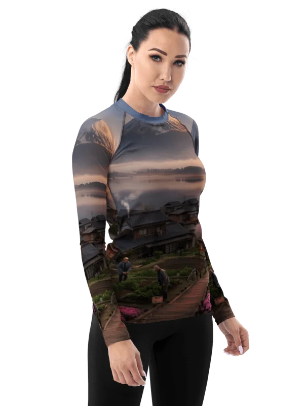 Women's Mount Fuji Long Sleeve Rash Guard | UPF 50+ Sun Protection product image (9)
