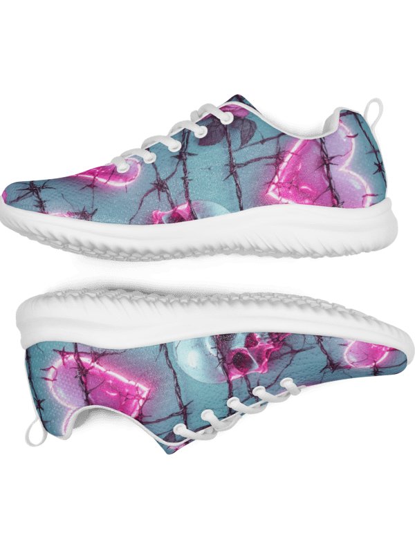 Barbed Rose Neon Heart Athletic Shoes - Women's Ultralight Flyknit product image (3)