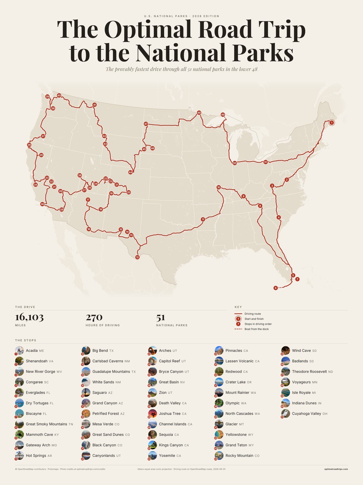 U.S. National Parks road trip (2026), Paper, printable poster download product image (1)