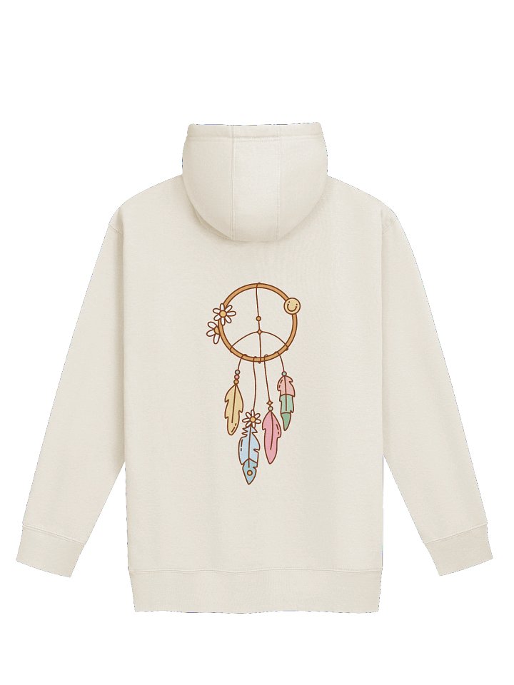 Peaceful Dreams Hoodie | Dual Design Dreamcatcher Feather Vintage Boho Character Sweater product image (26)