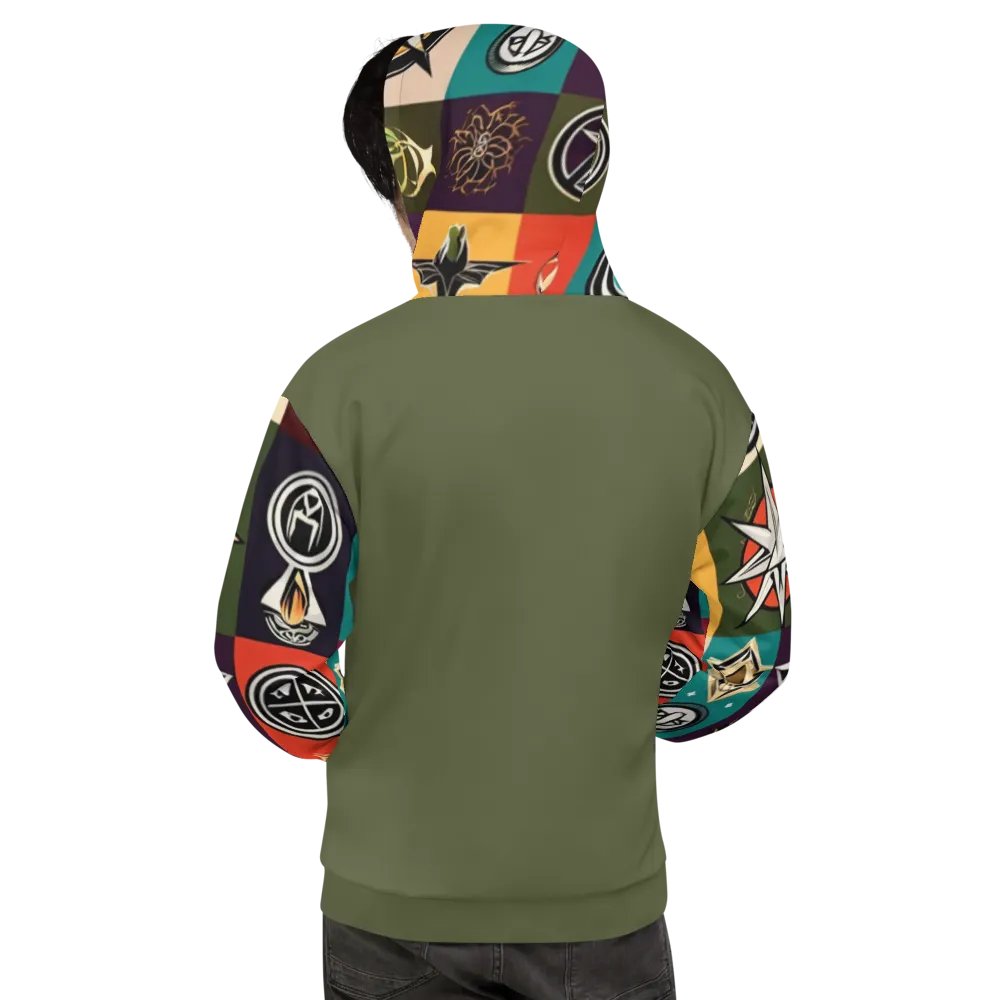 Green & Multi Symbology Hoodie product image (1)