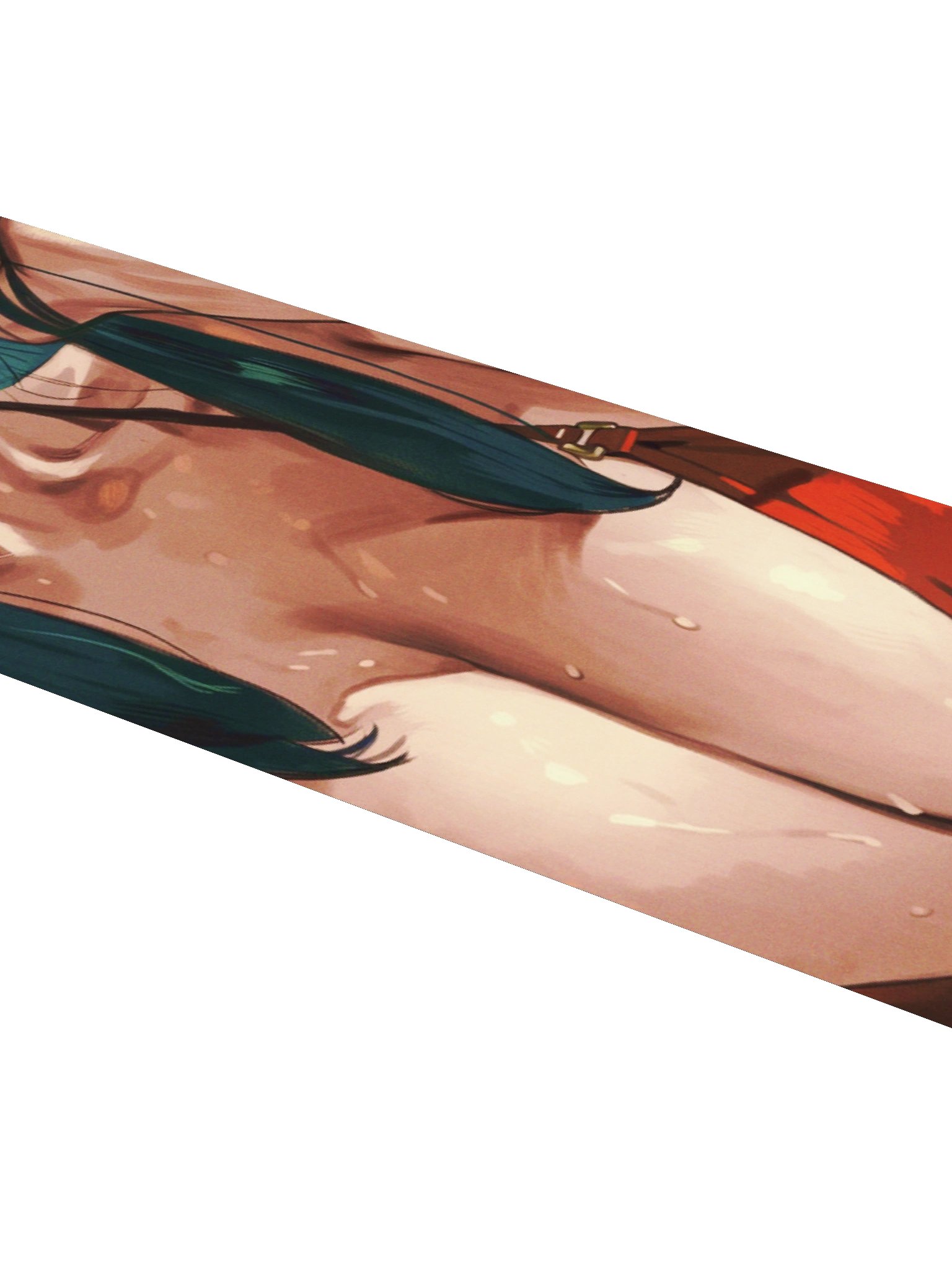 Black Haired Mother Red Bikini Long Sticker product image (4)