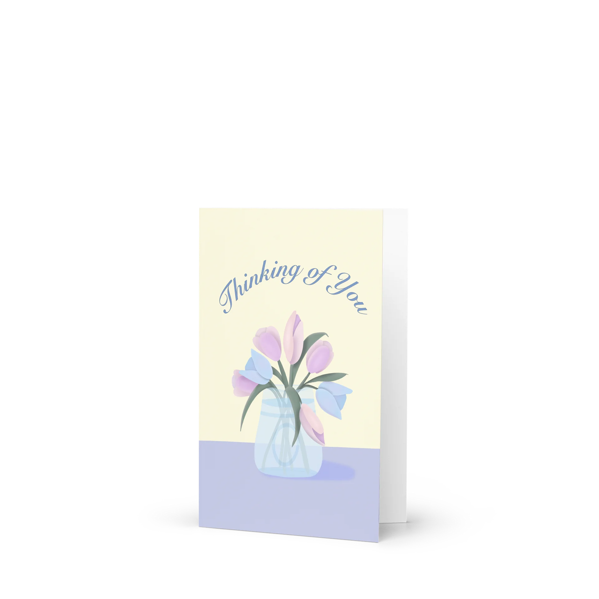 Thinking of You | Pastel Tulip Bouquet in Sky Blue Mason Jar product image (1)
