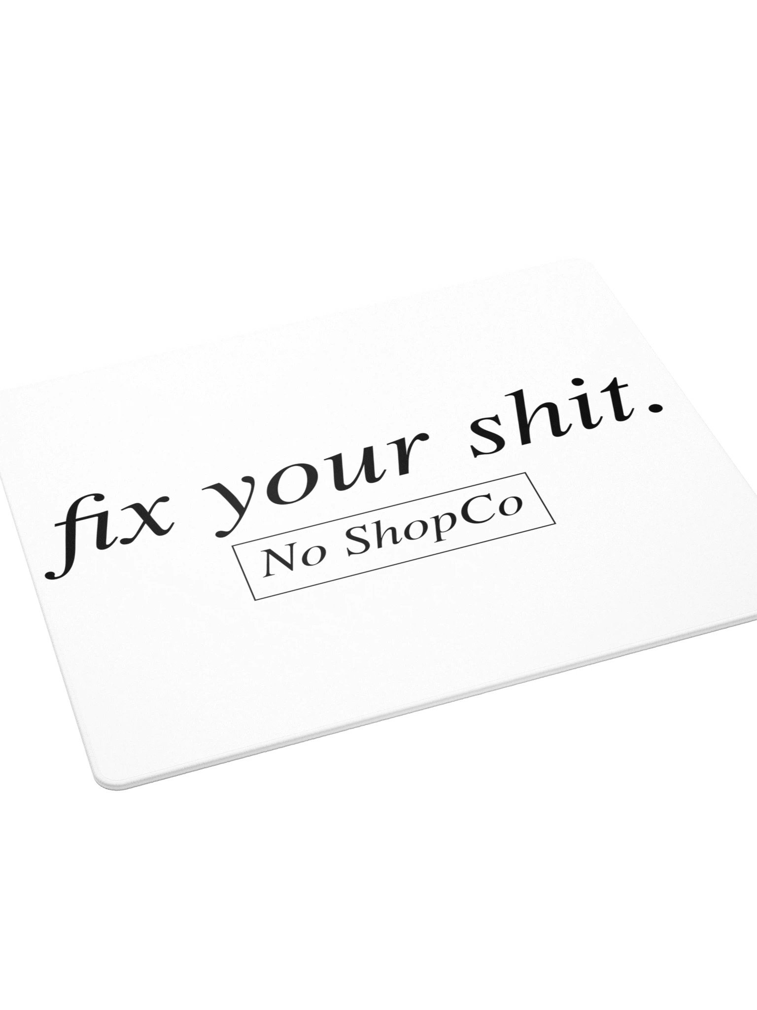 No ShopCo Gaming Mouse Pad - Black on White product image (4)