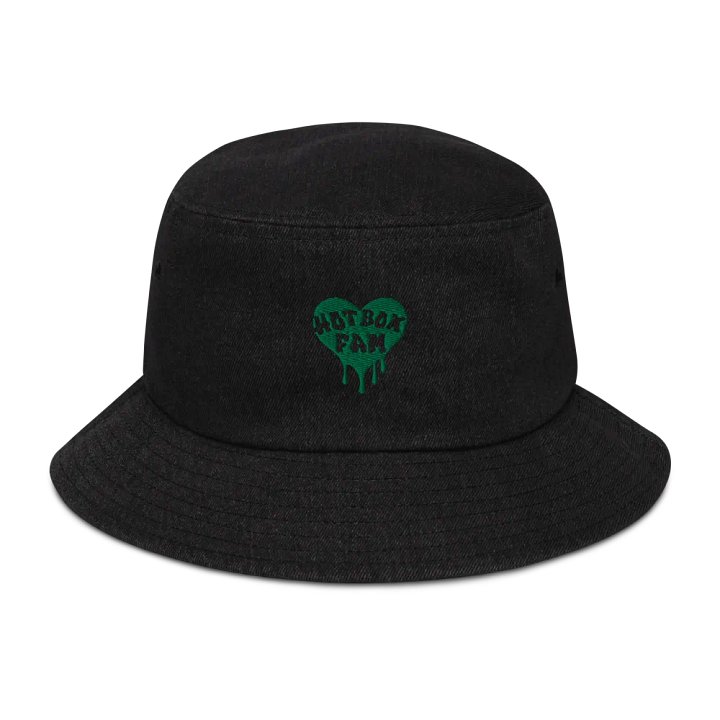 HOT BOX FAM TRANSPARENT DARK GREEN LOGO EMBROIDERY BUCKET HAT product image (1)