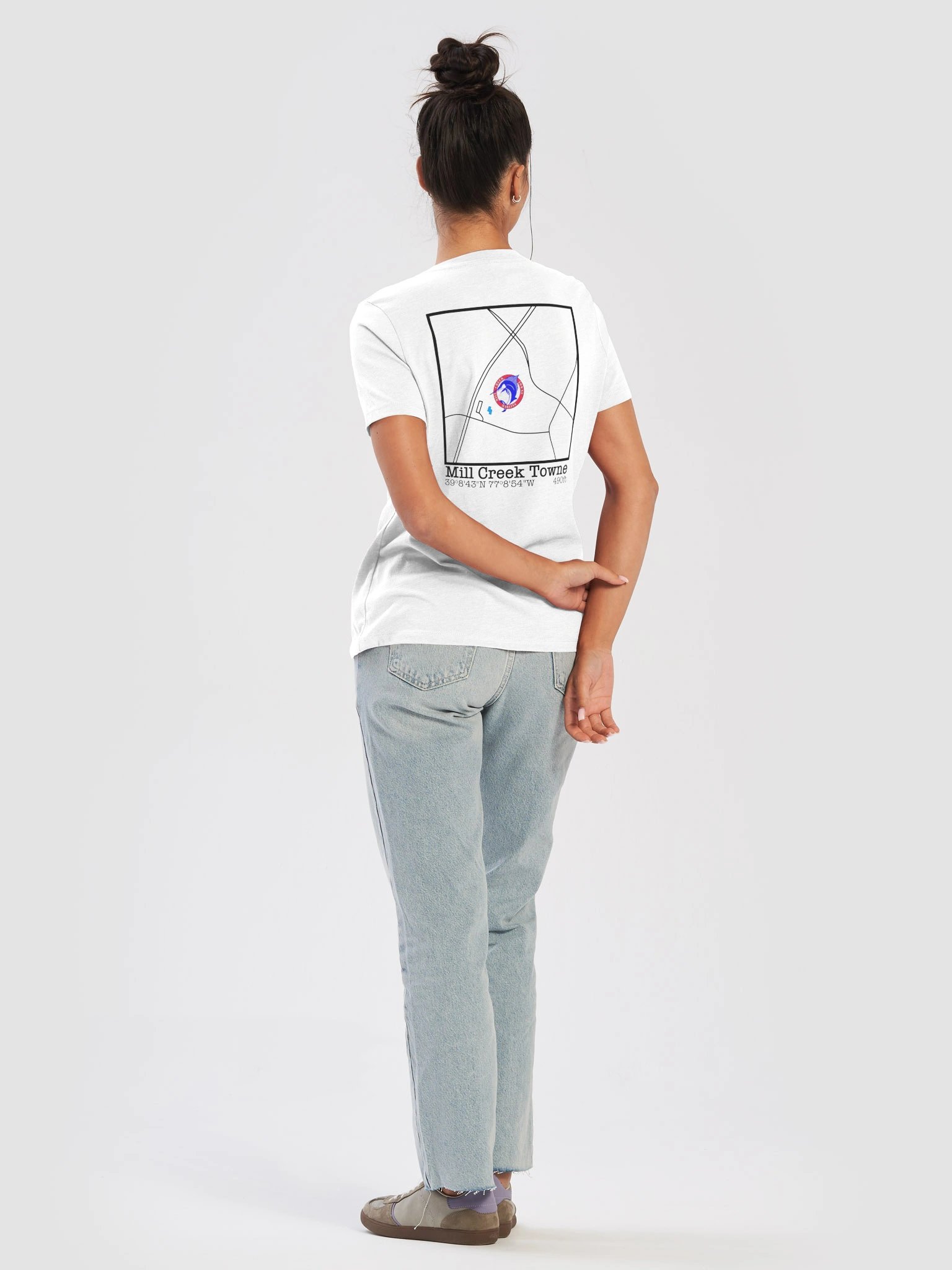 This Is Our House Map Back Ladies V-Neck product image (11)