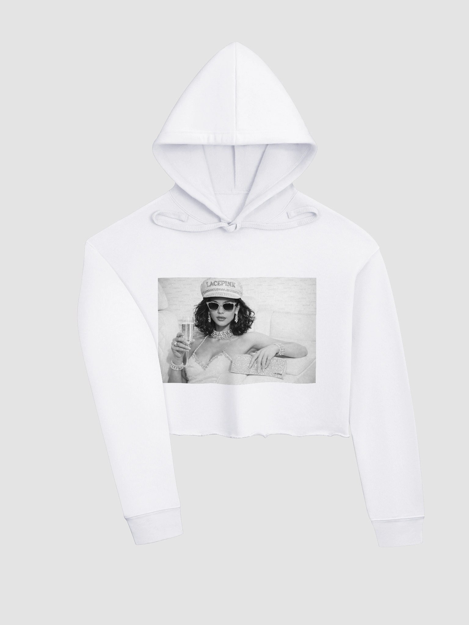 Lacepink Essential Dewdrop Fleece Crop Hoodie product image (27)