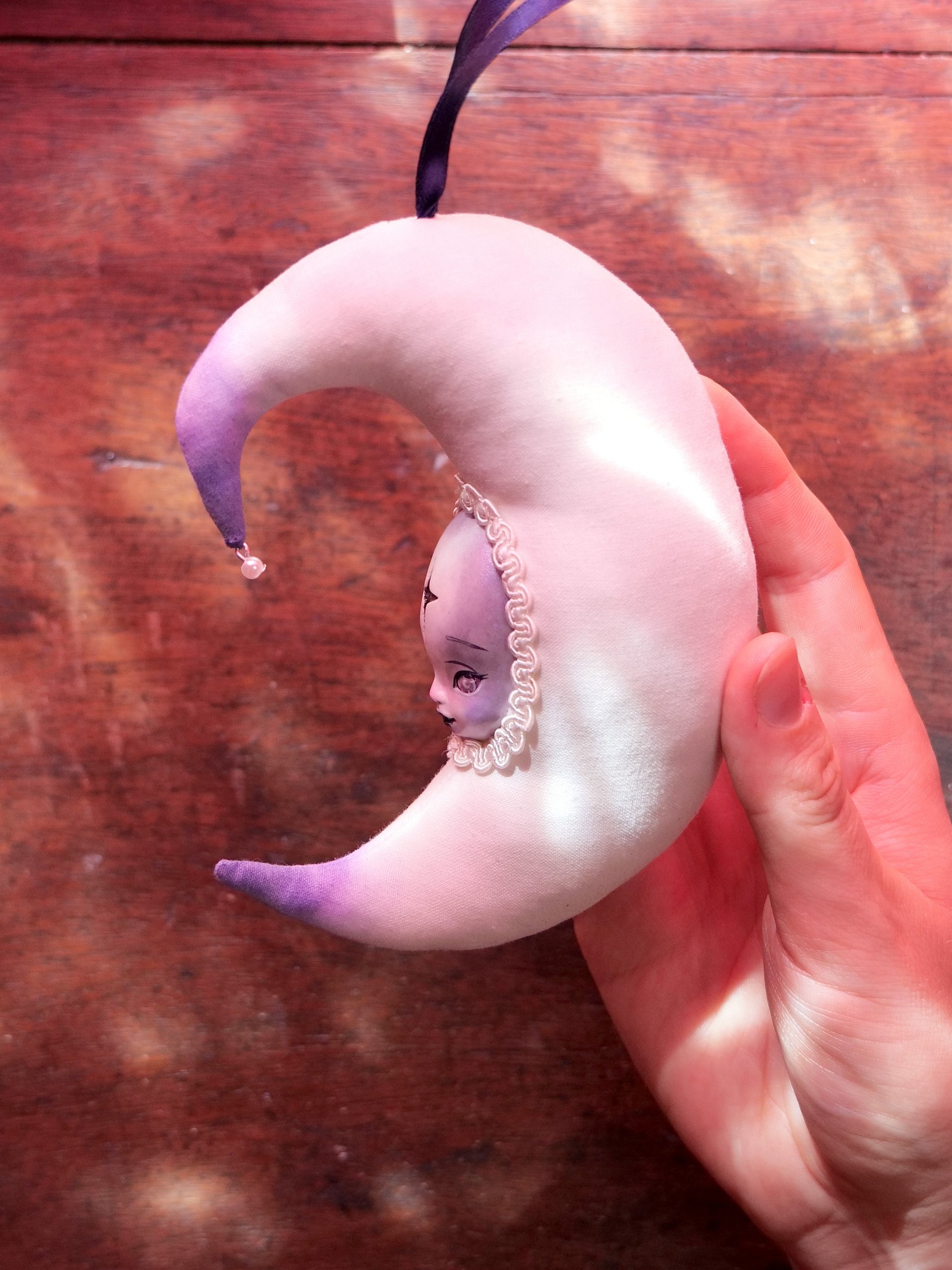 Celestial Moon Decorative Doll Face | Luna | Clay Cast, Hand Painted Face product image (5)