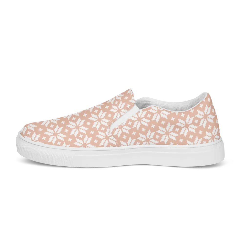 Pink Blossom Criss Cross Stitch Slip-Ons product image (10)