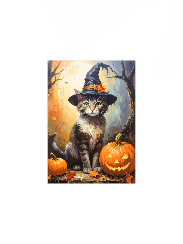 Halloween Cat with Pumpkins product image (1)