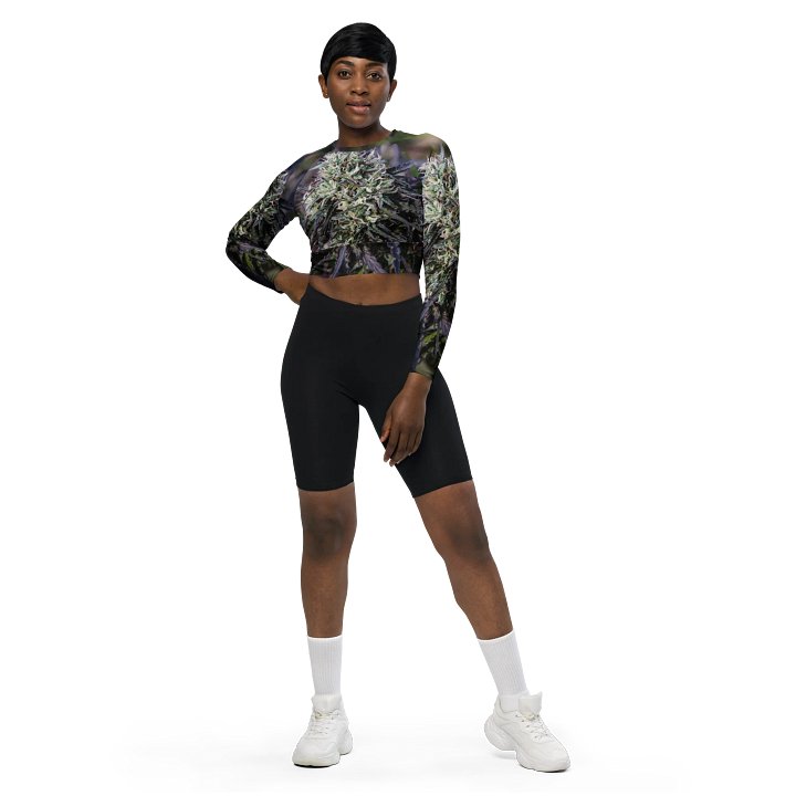 Royal Purple Cultivated Print All Over Long Sleeve Crop product image (1)