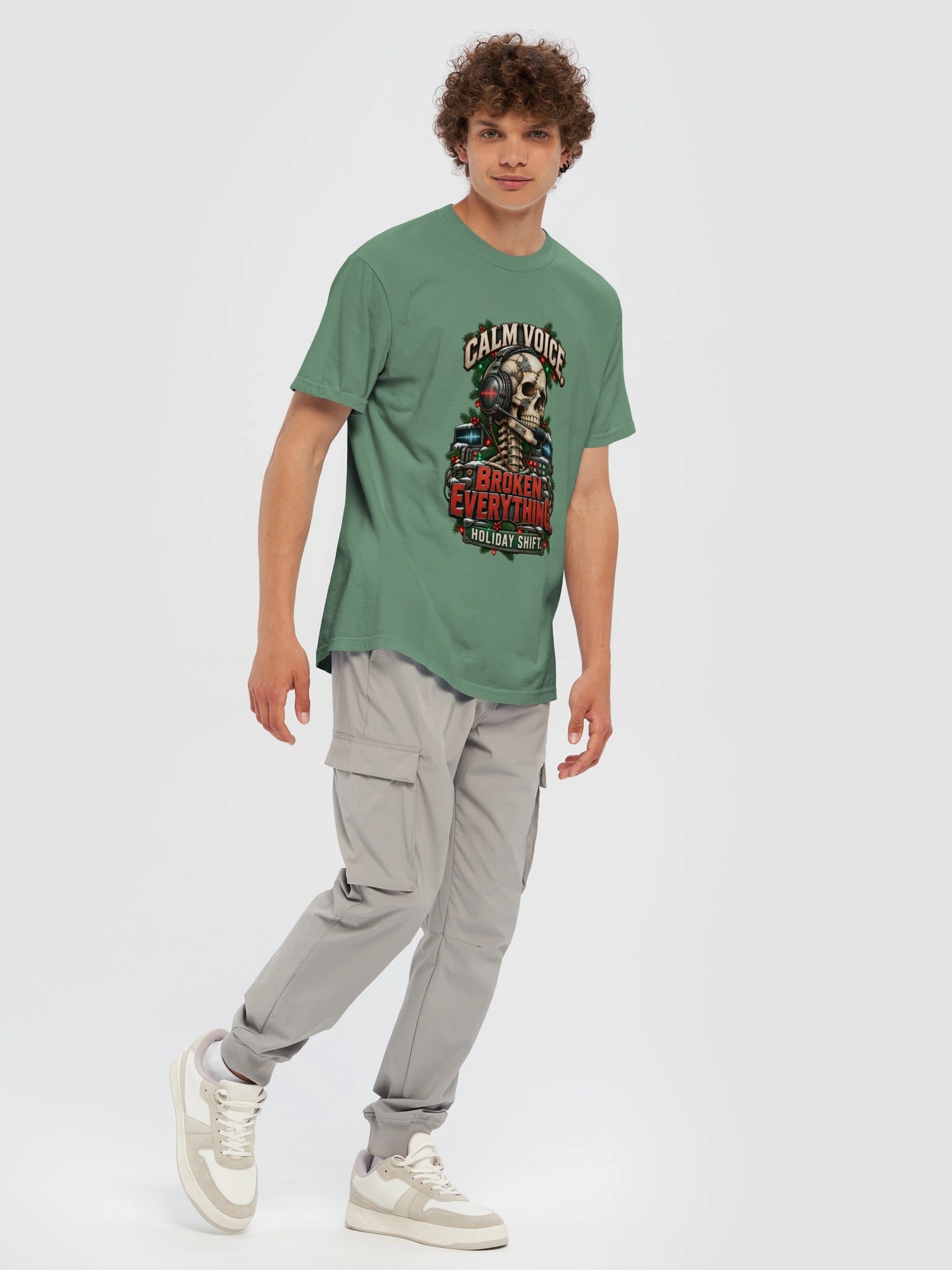 911 Dispatcher Christmas Shirt — Calm Voice, Broken Everything | Broken Sleigh™ product image (8)