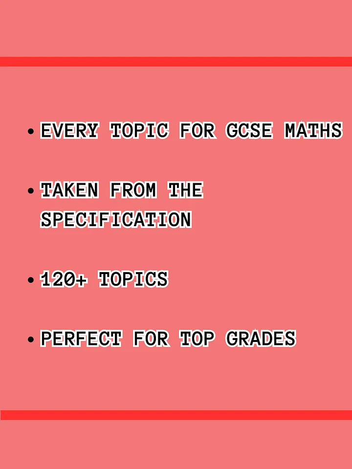 GCSE Maths Checklist (120+ Topics) | Revision Made Easy product image (2)