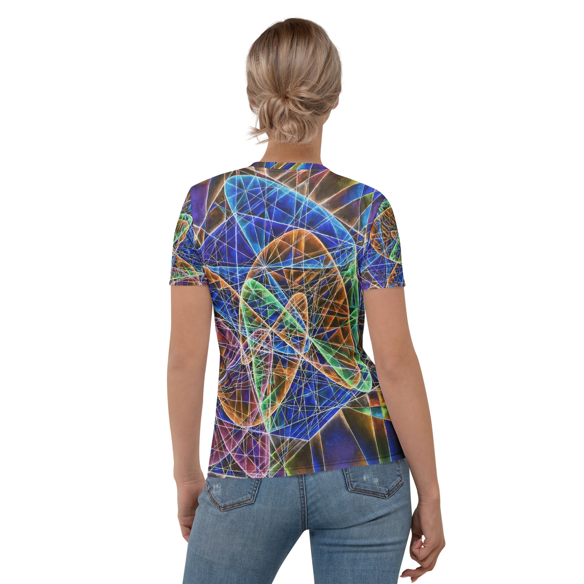 Lissajous Trilogy - Geometric Negative Art Women's Crew Neck T-Shirt product image (5)