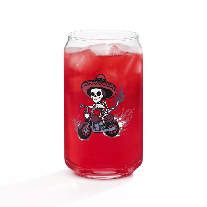 Bone to be Wild 16oz Can-Shaped Drinking Glass product image (2)