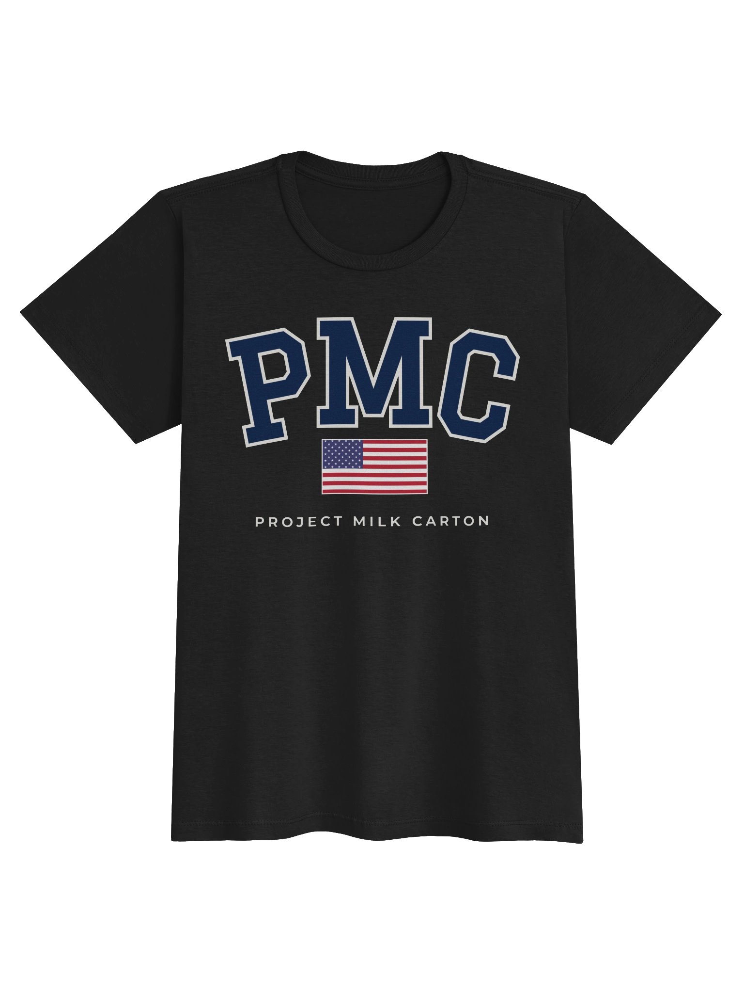 PMC Varsity Flag Women's Fitted Tee, Black product image (2)