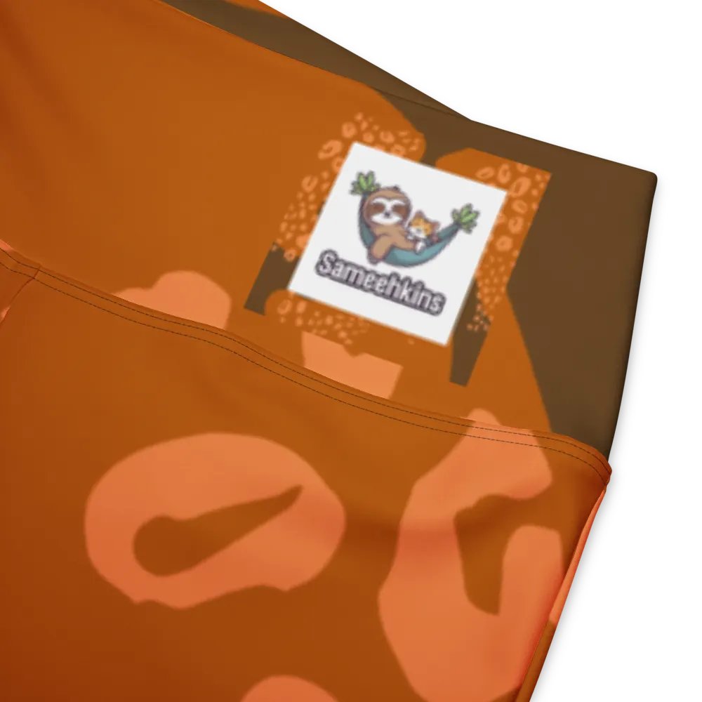 Orange Wildcat Whimsy Flare Leggings product image (10)